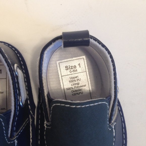 4/$15 Infant Baby Shoes Navy Loafers size 1 - Picture 5 of 7
